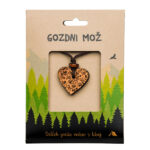 Lesena ogrlica SRCE - ČIPKA - slika 2