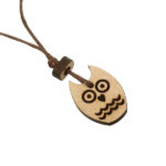 lesena ogrlica sova - gozdni mož