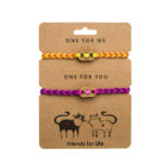 Lesena zapestnica prijateljstva srce gozdni mož (2)
