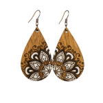 Viseči uhani mandala srebrni gozdni mož (2)